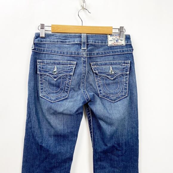 True Religion 26 Womens Medium Stone Wash Straight Denim Jeans - Picture 3 of 7